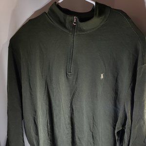 RALPH LAUREN 1/4 ZIP MENS FLEECE SIZE 3XB GREEN MS